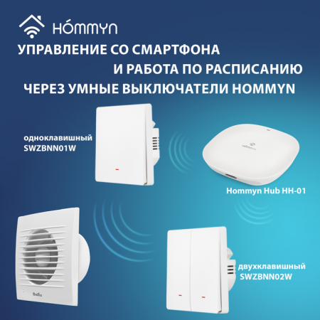 Вытяжка для ванной диаметр 150 мм Ballu BAF-FW 150 N в Москве